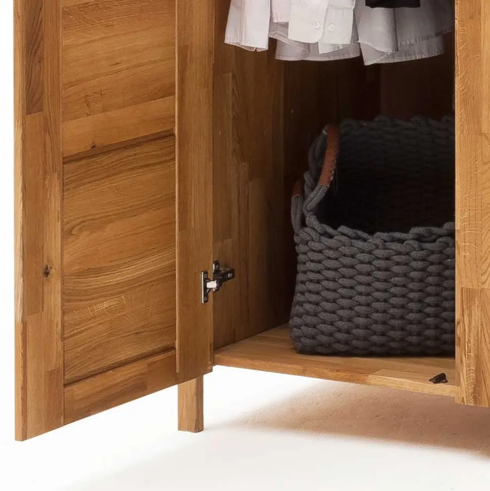 Massivholz Kleiderschrank Serinos