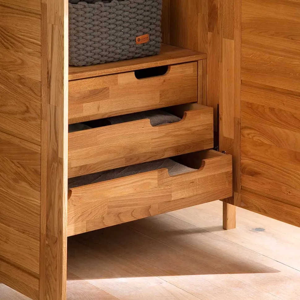 Massivholz Kleiderschrank Serinos