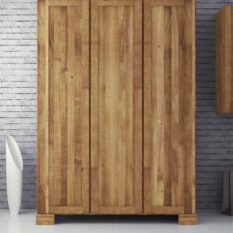 Massivholz Kleiderschrank Sascora