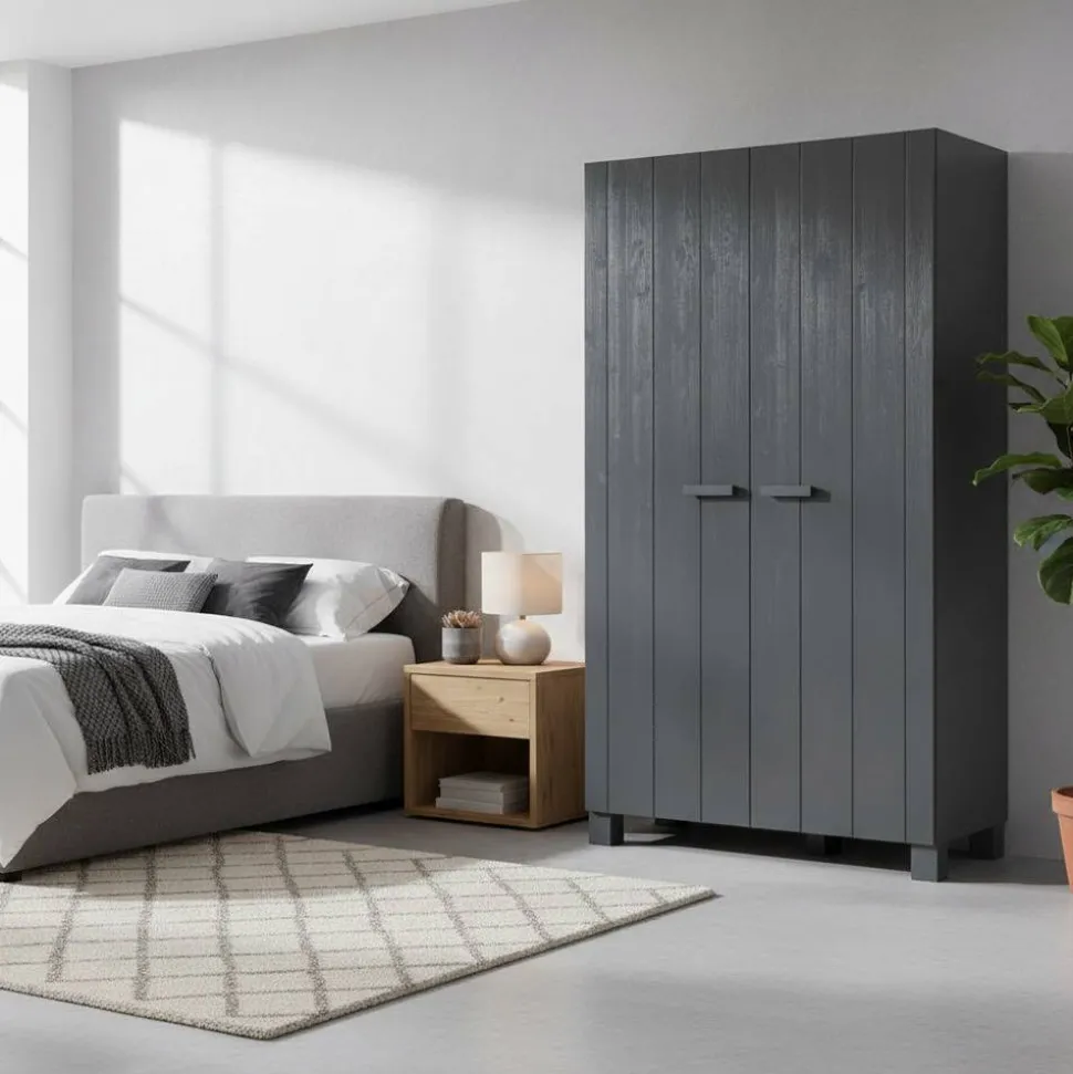 Massivholz Kleiderschrank Kojas