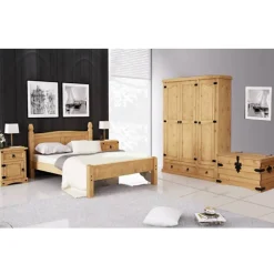 Massivholz Kleiderschrank Ravona