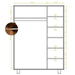 Massivholz Kleiderschrank Vaneri