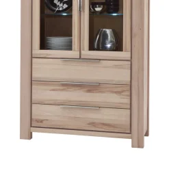 Massivholz Vitrinenschrank Stonecca