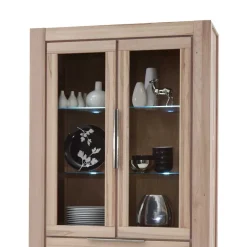 Massivholz Vitrinenschrank Stonecca