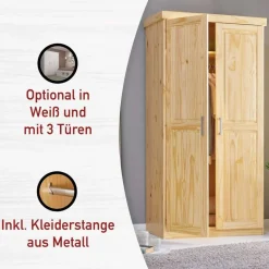 Massivholz-Kleiderschrank Classico