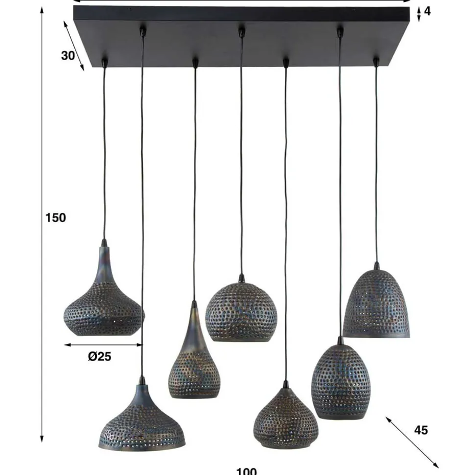 Metall Hängeleuchte Ipolas