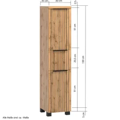 Midibadschrank schmal Cadama