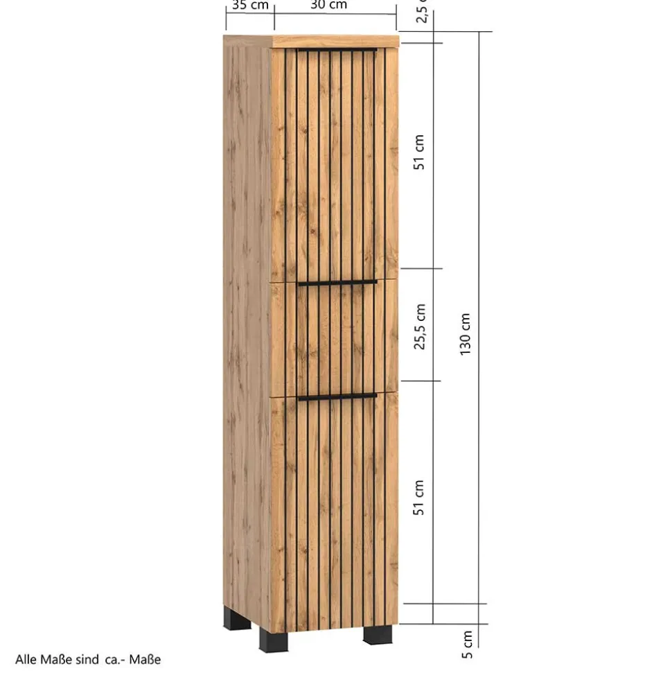 Midibadschrank schmal Cadama