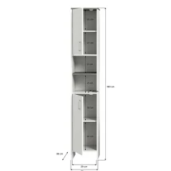 Moderner Badezimmerhochschrank Quartia
