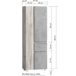 Moderner Badhochschrank Fregato