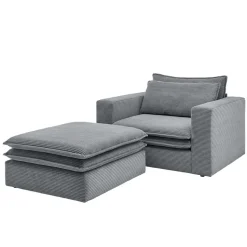 Moderner Sessel mit Hocker Eltusa