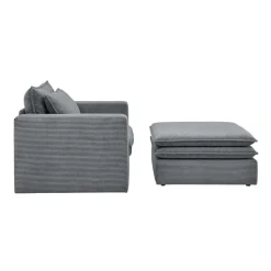 Moderner Sessel mit Hocker Eltusa