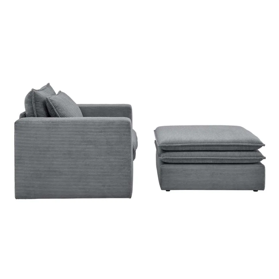 Moderner Sessel mit Hocker Eltusa