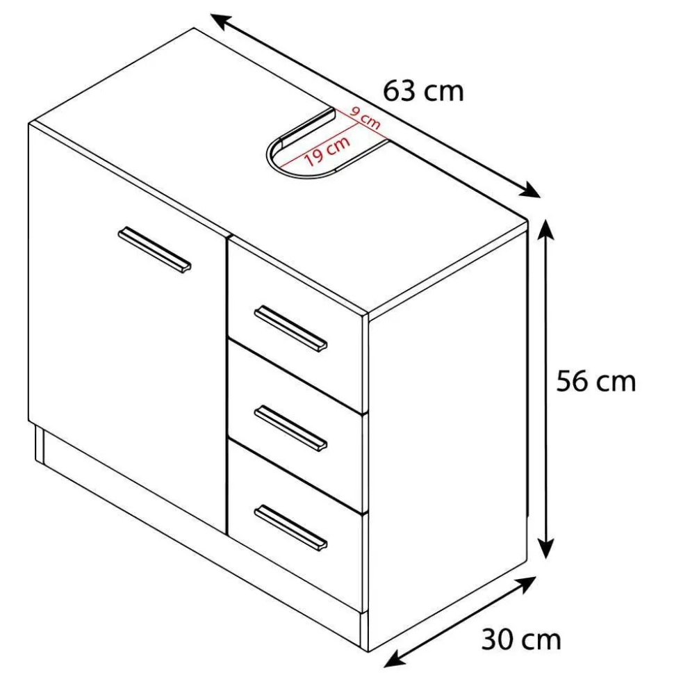 Moderner Waschbeckenschrank Panales