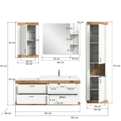 Modernes Badmöbelkomplettset Liss