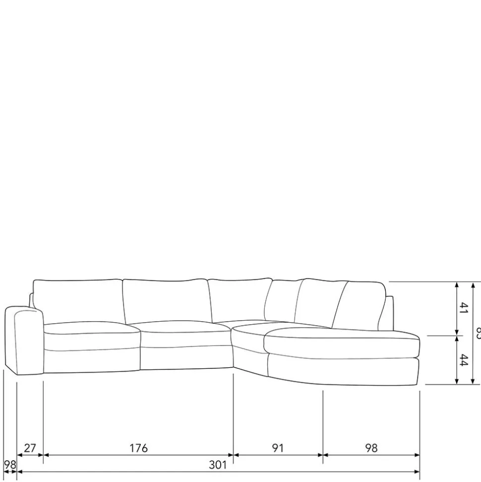 Modernes L Sofa Fredoco