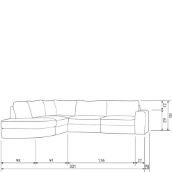 Modernes L Sofa Fredoco