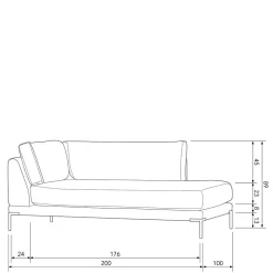 Modul Couch Chaiselongue Duffy