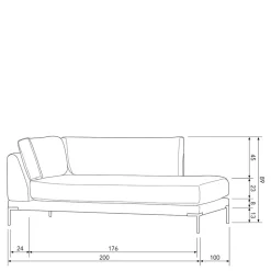 Modul Sofa Chaiselongue Kahilke