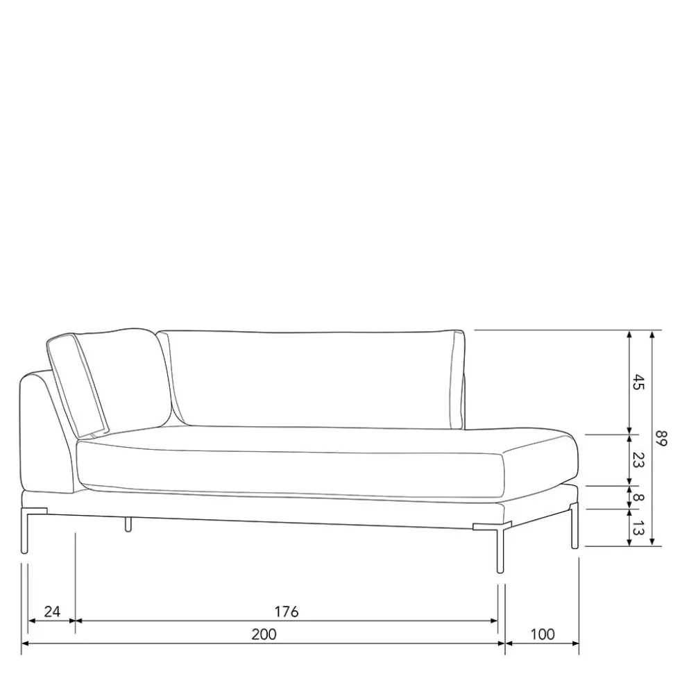 Modul Sofa Chaiselongue Taupe Udjaca