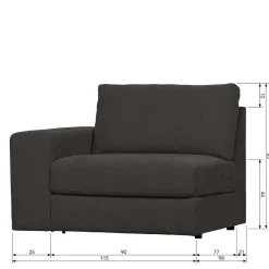 Modul Sofa Lehne links Trois