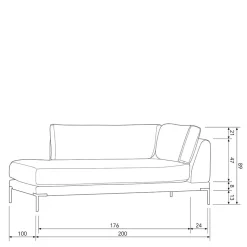 Modulare Sofa Chaiselongue Skaceto