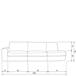 Modulcouch in Graugrün Karyon