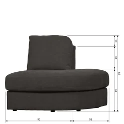 Modulsofa Abschluss Element rechts Trois