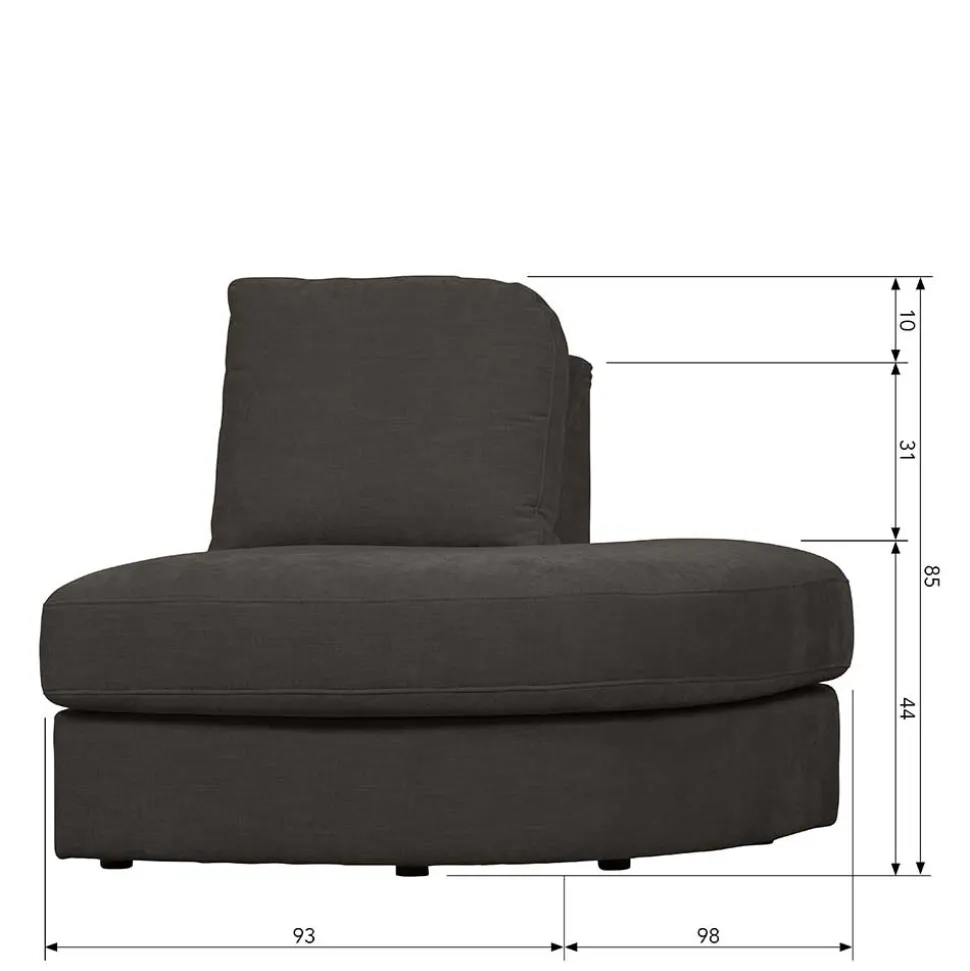 Modulsofa Abschluss Element rechts Trois