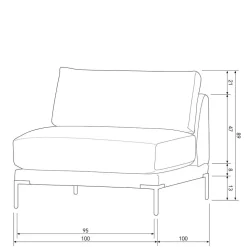 Modulsofa Element Mambia