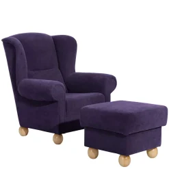 Ohrensessel in Violett Soera