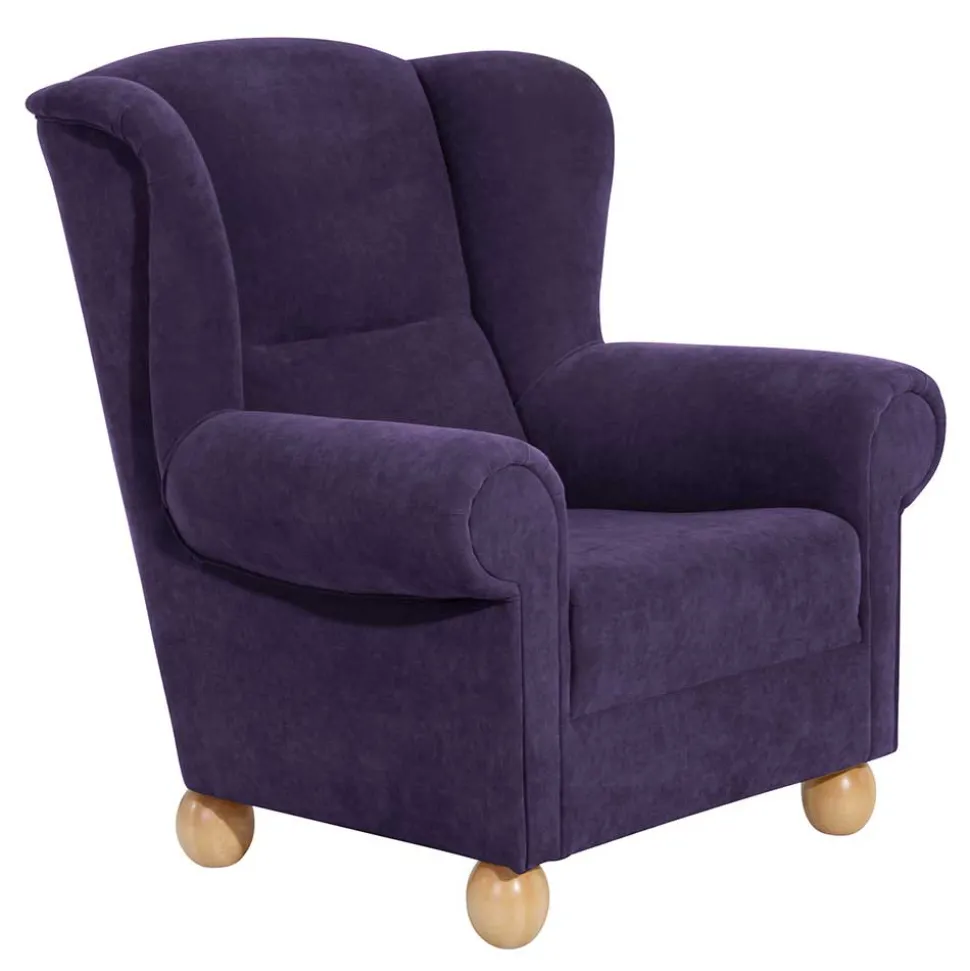 Ohrensessel in Violett Soera