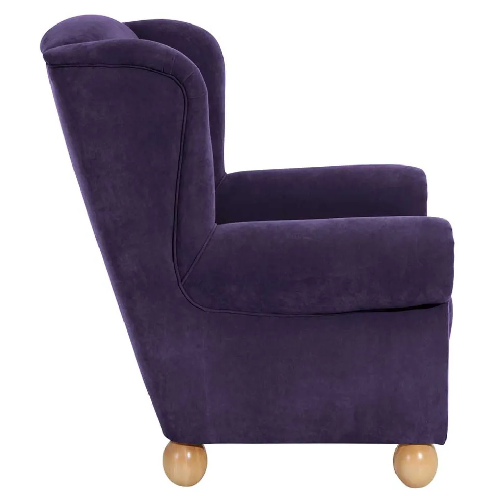 Ohrensessel in Violett Soera