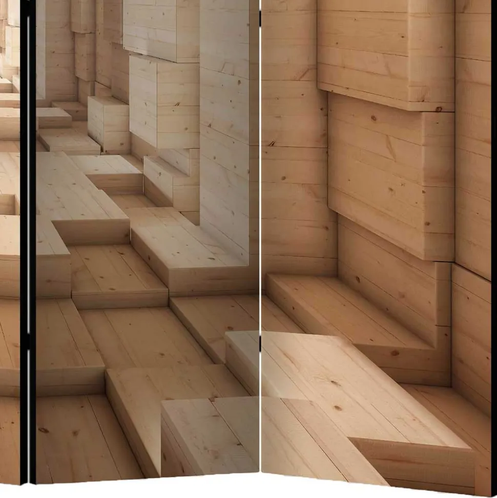 Paravent Holzoptik Gamma
