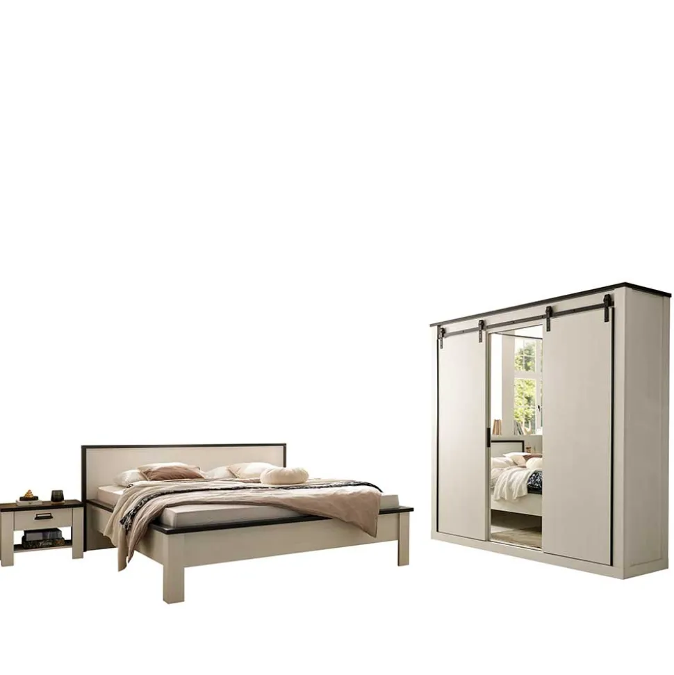 Pinie Weiß Schlafzimmer Set Dionada