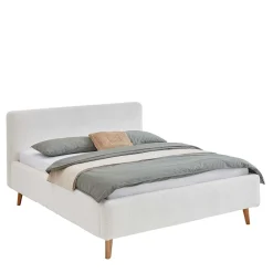 Polster Bett Cremeweiß Glorious