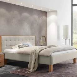 Polsterbett in Beige Petrolina