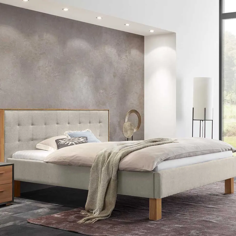 Polsterbett in Beige Petrolina