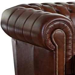 Polstergarnitur Leder braun Wengton