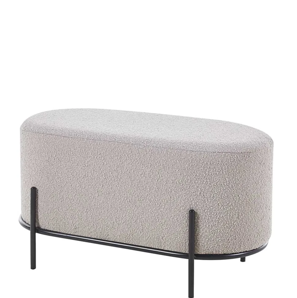 Polsterhocker Boucle Taupe Furoro