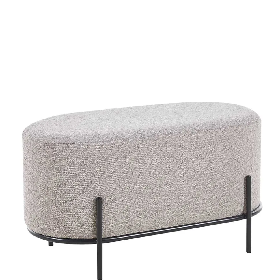 Polsterhocker Boucle Taupe Furoro