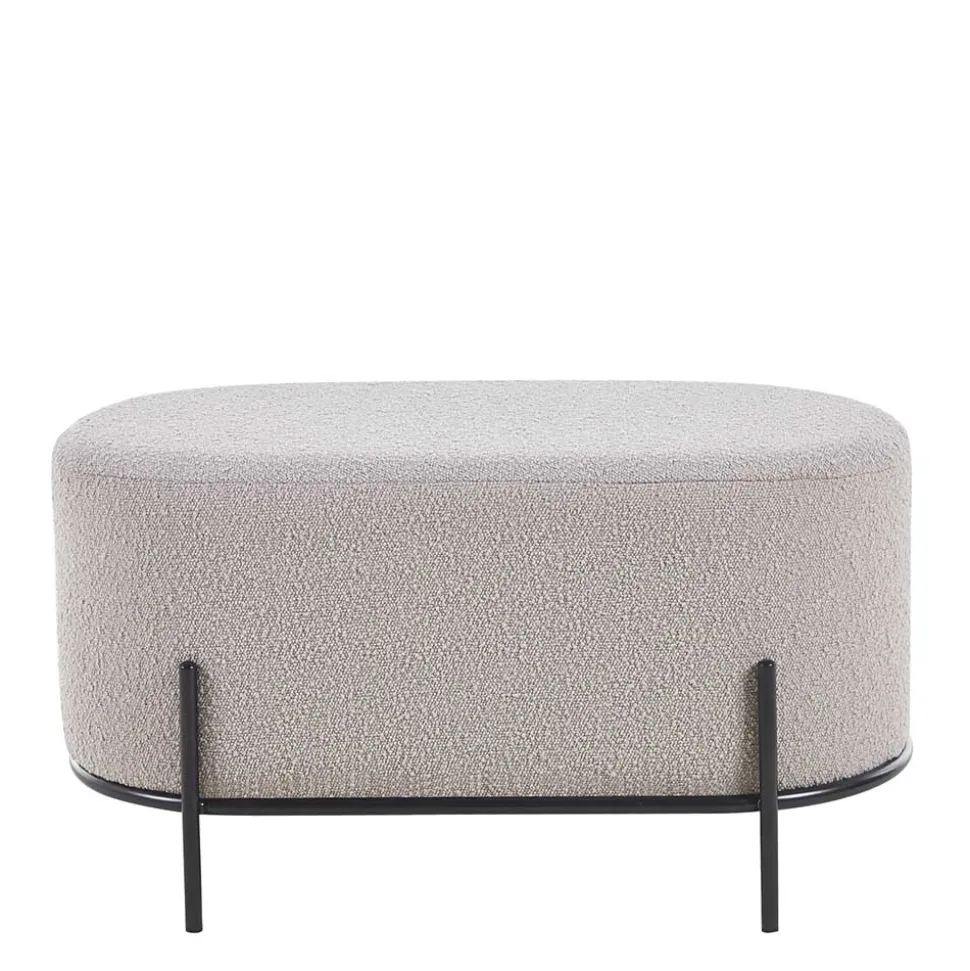 Polsterhocker Boucle Taupe Furoro