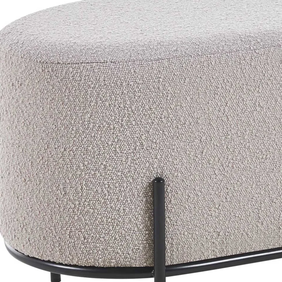 Polsterhocker Boucle Taupe Furoro
