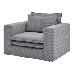 Polstersessel Anthrazit Cord Eltusa
