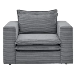 Polstersessel Anthrazit Cord Eltusa