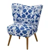 Polstersessel blau weiß Milan