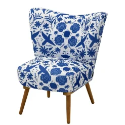 Polstersessel blau weiß Milan