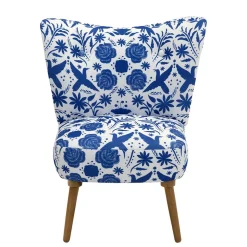 Polstersessel blau weiß Milan