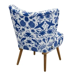 Polstersessel blau weiß Milan