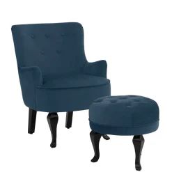 Polstersessel mit Fußhocker Reneva